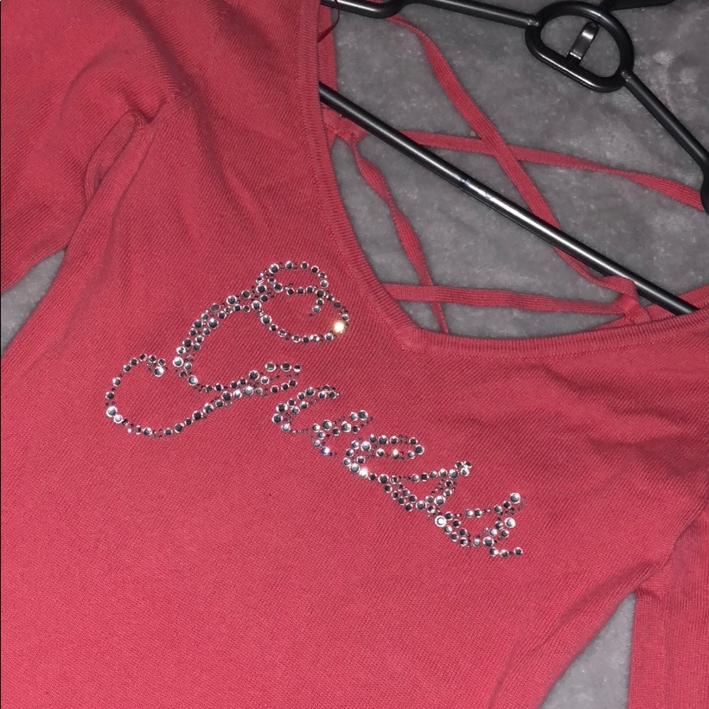 GUESS Long Sleeve Tie-up Back Shirt